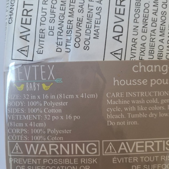 Levtex Baby Ely Changing Pad Cover / Elephant / Nursery NWT - Picture 4 of 6